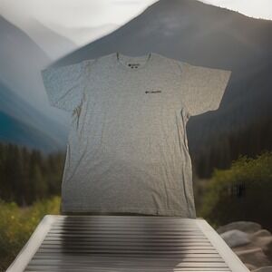 Columbia PFG Graphic Tee Mens XL Big & Tall Crew Neck Short Sleeve Gray